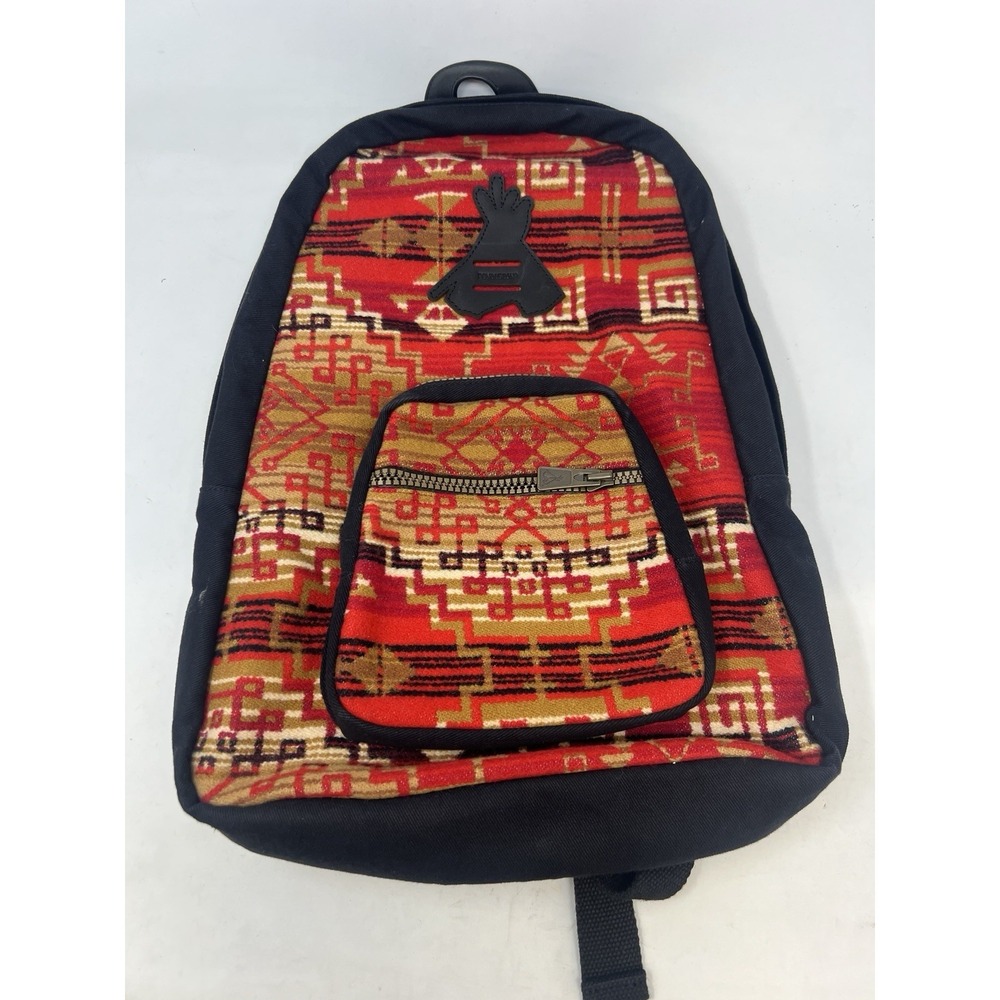 Pendleton Backpack Red Wool Southwestern Navajo, Aztec Pattern Design